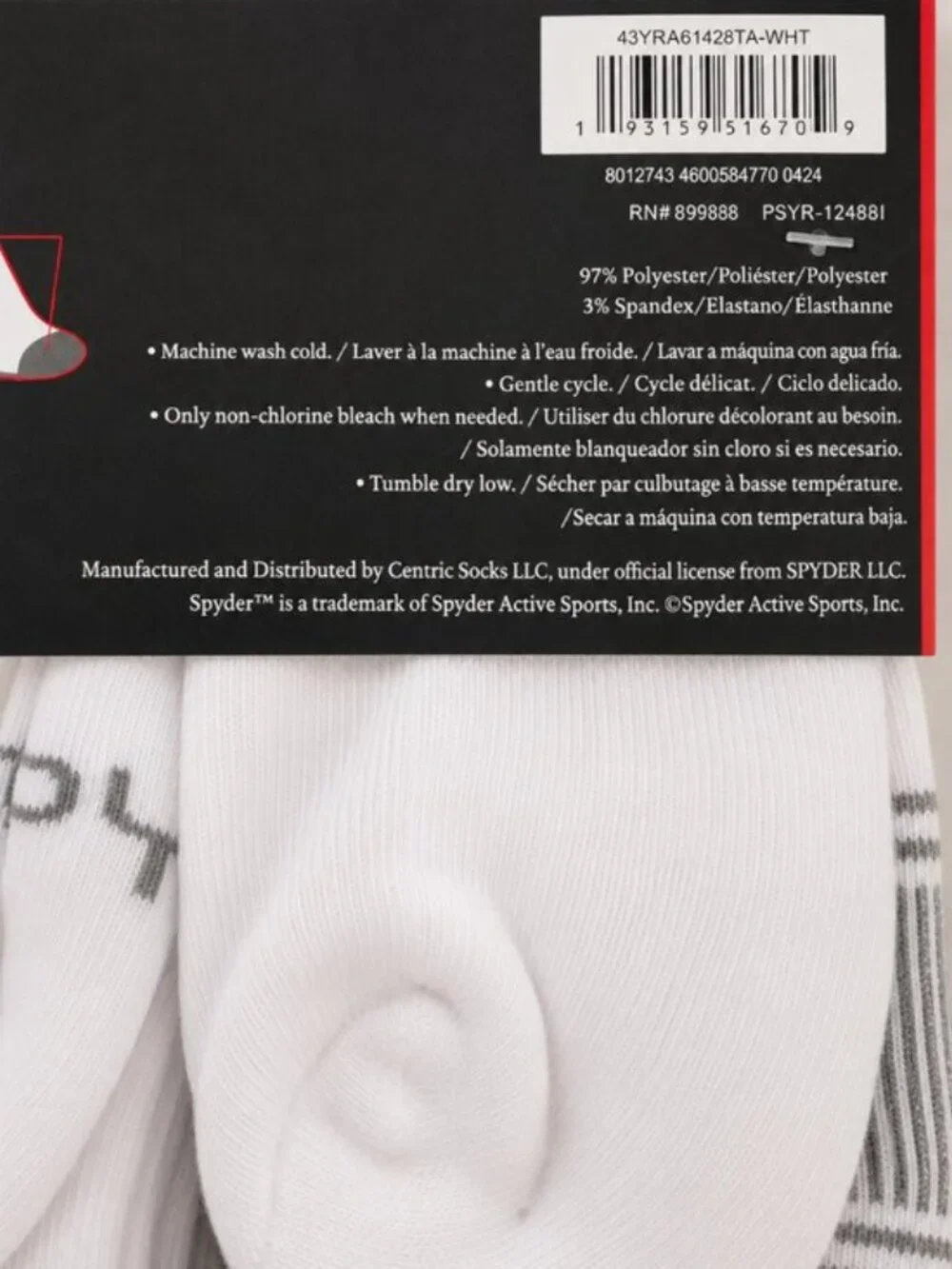 Spyder Men's Crew Socks 6 Pack Multicolor Cushioned Shoe Size 6-12 NIP
